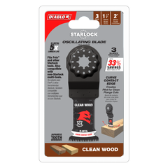 Diablo DOS125JBW3 1-1/4" Demo Demon™ Starlock Bi-Metal Oscillating Blades for Clean Wood (3-Pack)