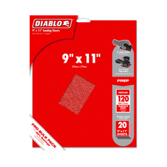 Diablo DCS911120S20G 9" x 11" 120-Grit Sanding Sheets (20-Pack)