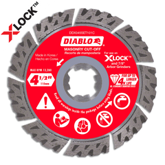 Diablo DDX045SET101C 4-1/2" X-LOCK Diamond Segmented Turbo Masonry Cut-Off Disc