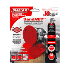 Diablo DND060060H10I 6" 60-Grit SandNET™ Sanding Discs with Connection Pad (10-Pack)