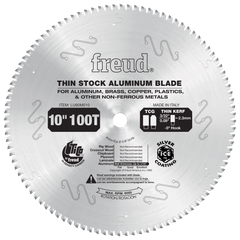 Freud LU90M010 10" Thin Stock Non-Ferrous Metal Blade