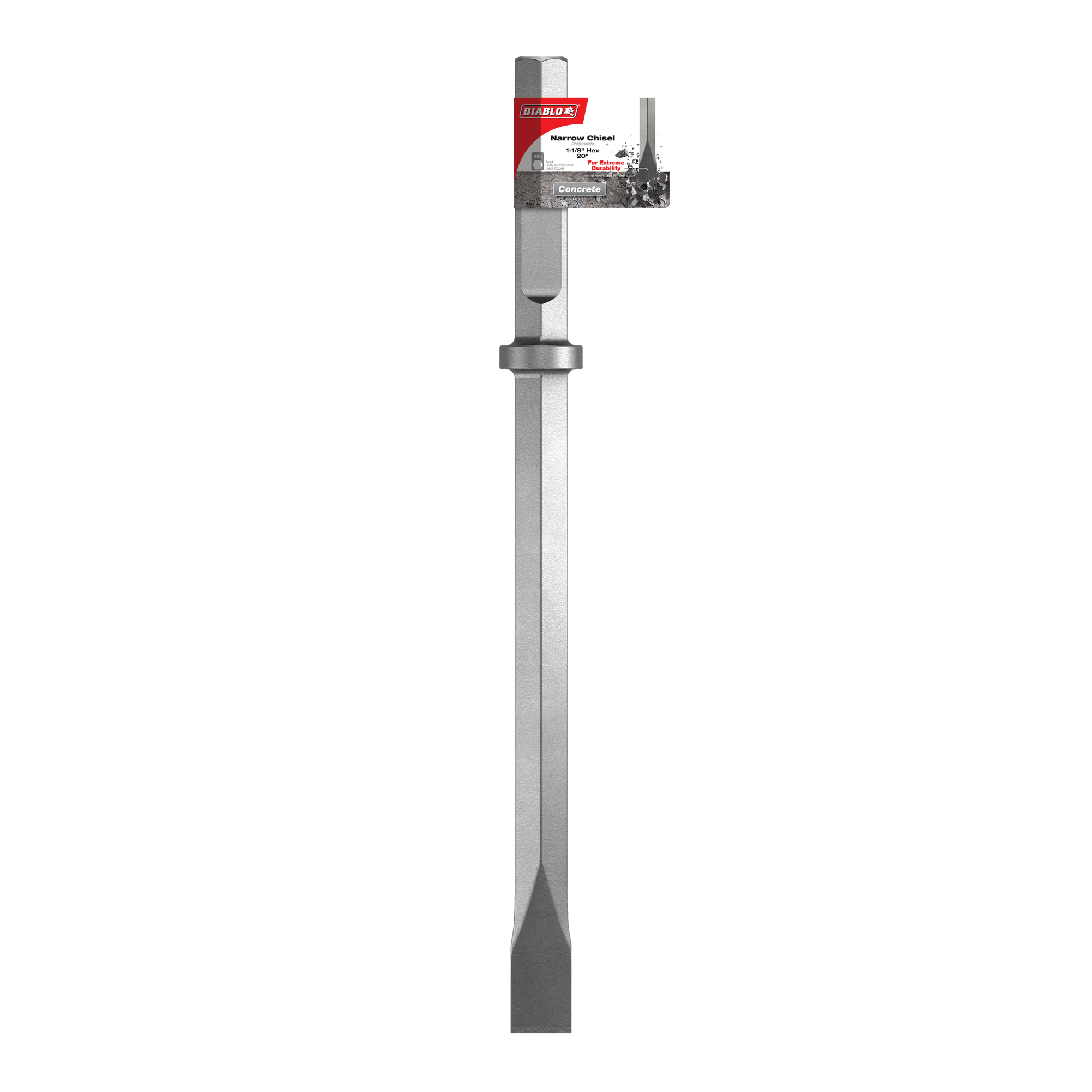 Diablo DMAHX118CH120 1-1/8" Hex Narrow Chisel
