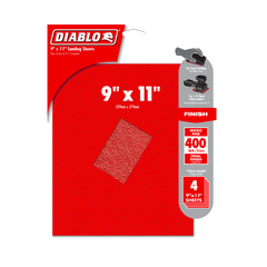 Diablo DCS911400S04G 9" x 11" 400-Grit Sanding Sheets (4-Pack)