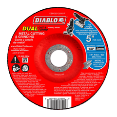 Diablo DBD050125X01F 5" Type 27 Metal Cut & Grind Disc