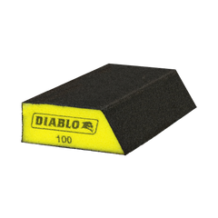 Diablo DFBLANGFIN01G 5" x 3" x 1" 100-Grit Corner Contact Sanding Sponge