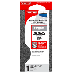Diablo DFBBLOCMFN01G 4" x 2-1/2" x 1" 220-Grit Flat Edge Sanding Sponge
