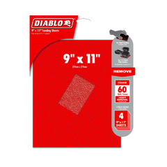 Diablo DCS911060S04G 9" x 11" 60-Grit Sanding Sheets (4-Pack)