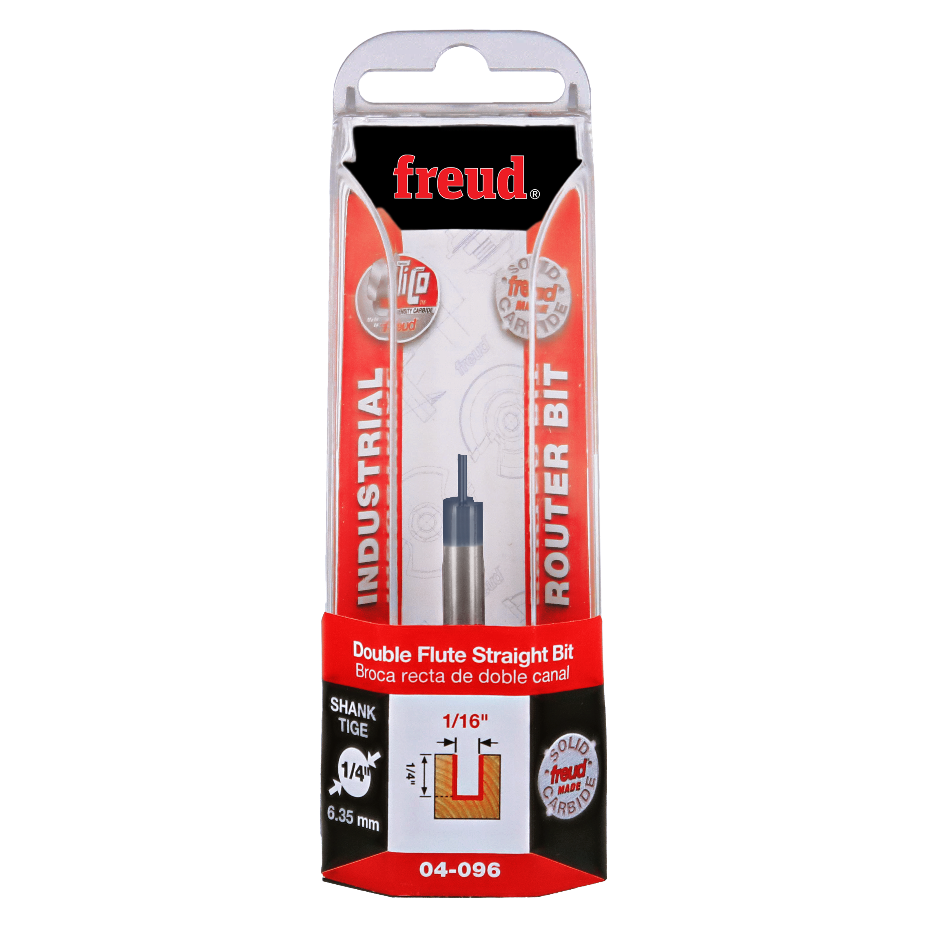 Freud 04-096 1/16" (Dia.) Double Flute Straight Bit