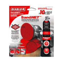 Diablo DND060120H10I 6" 120-Grit SandNET™ Sanding Discs with Connection Pad (10-Pack)