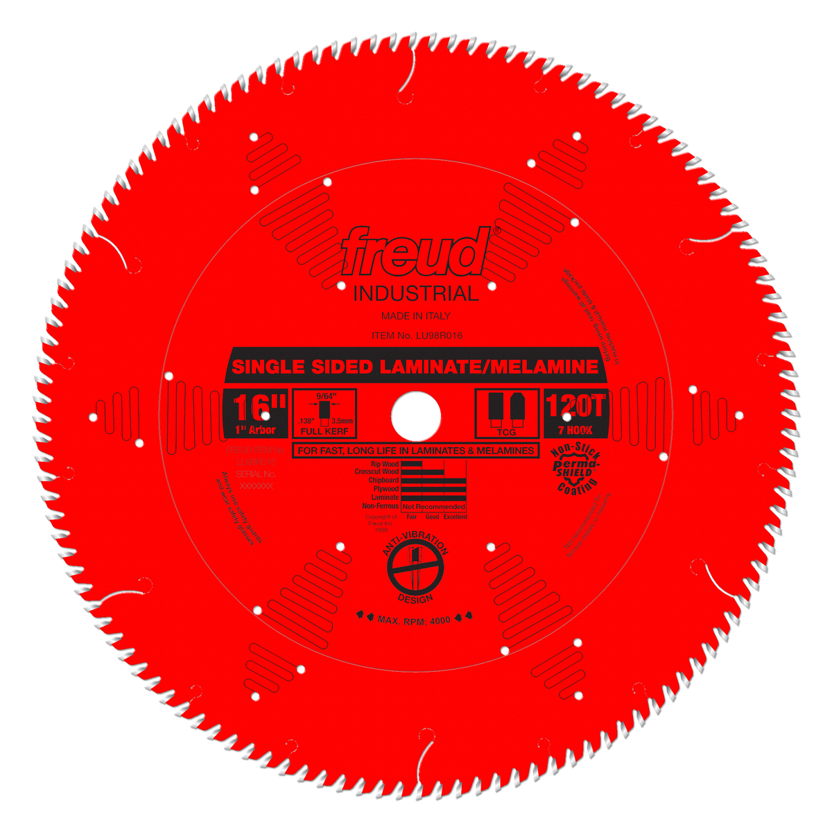 Freud LU98R016 16" Single Sided Laminate/Melamine Blade