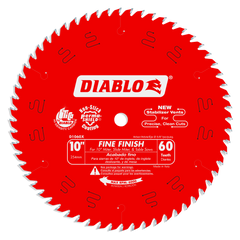 Diablo D1060X 10" x 60-Teeth Fine Finish Saw Blade for Wood