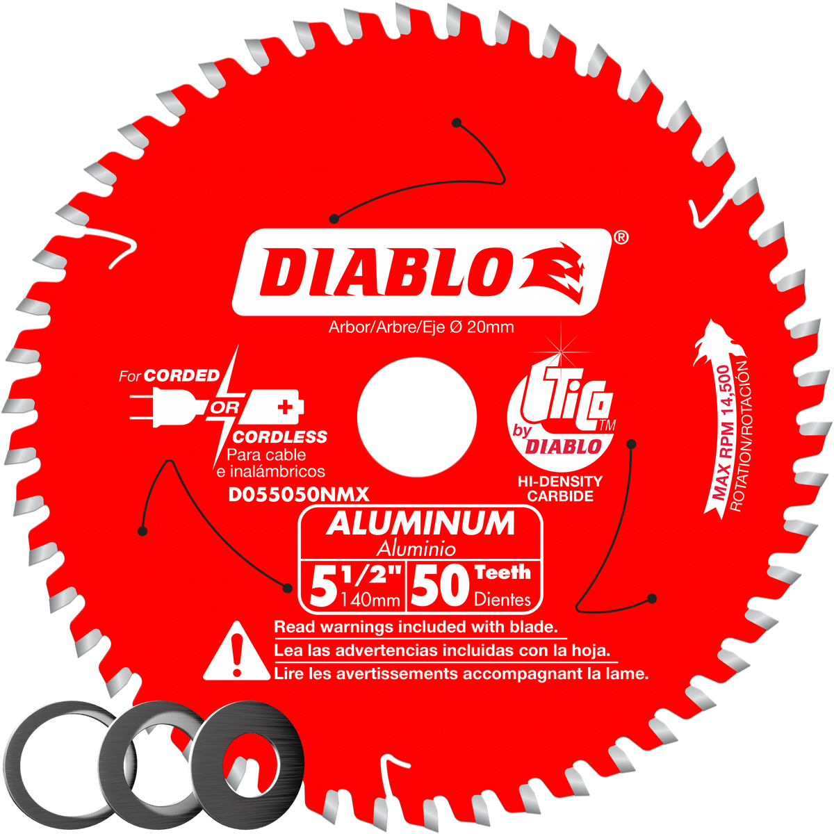 Diablo D055050NMX 5-1/2" x 50-Teeth Saw Blade for Medium Aluminum