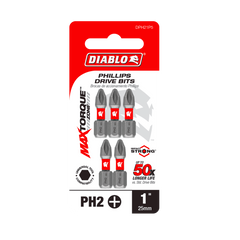 Diablo DPH21P5 1" #2 Phillips Drive Bits (5-Pack)