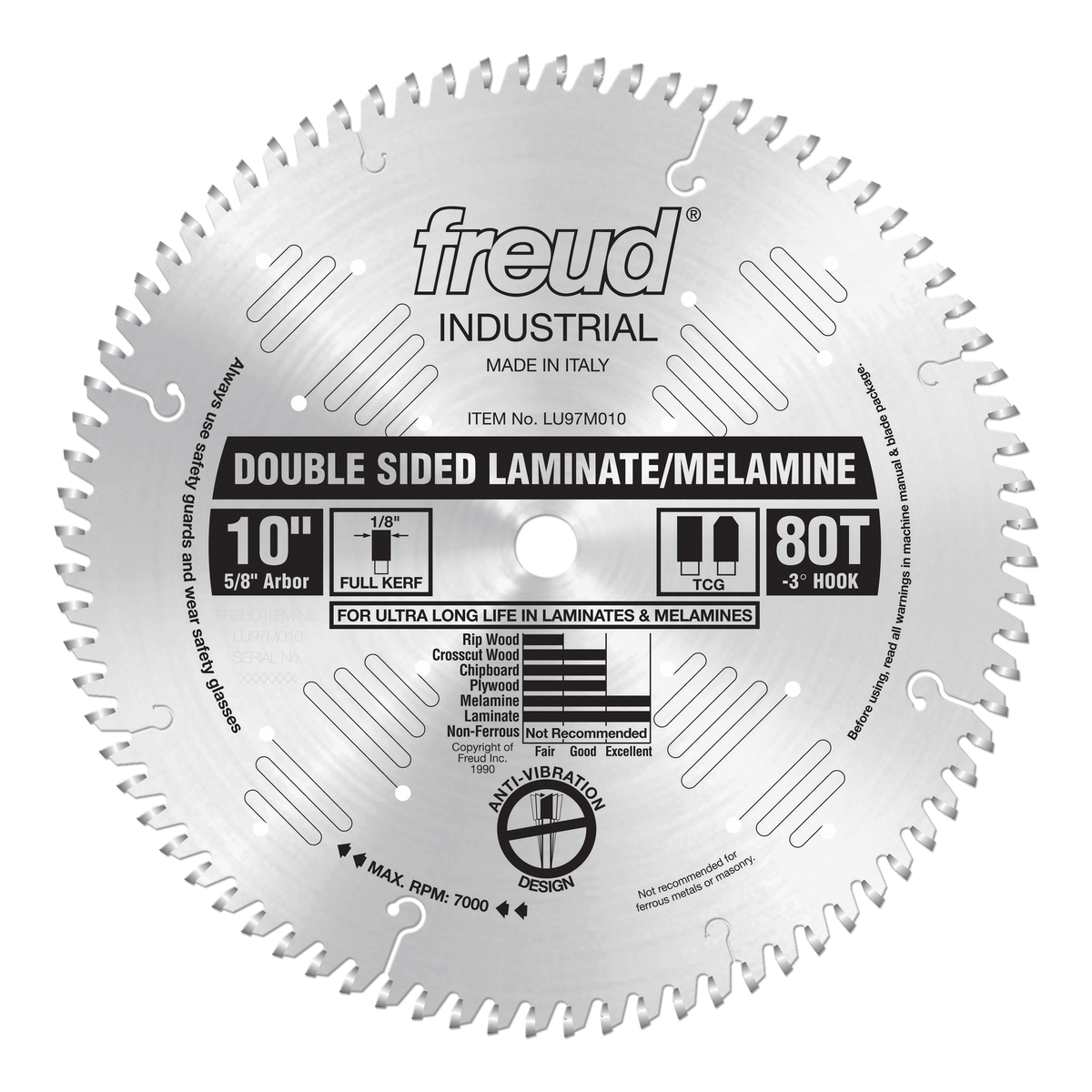 Freud LU97M010 10" Double Sided Laminate/Melamine Blade