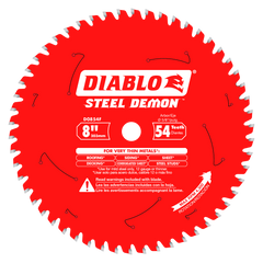 Diablo D0854F 8" x 54-Teeth Steel Demon™ Saw Blade for Thin Metal