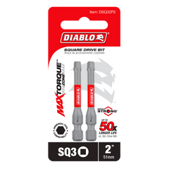 Diablo DSQ32P2 2" #3 Square Drive Bit