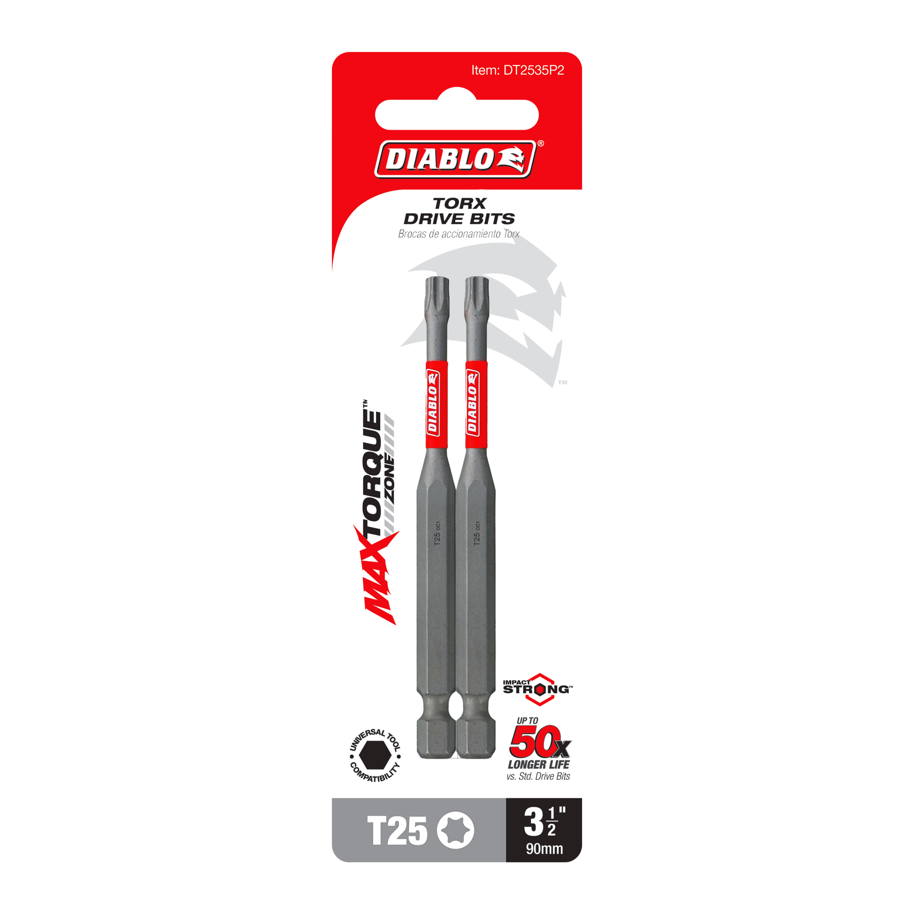 Diablo DT2535P2 3-1/2" #25 Torx Drive Bit