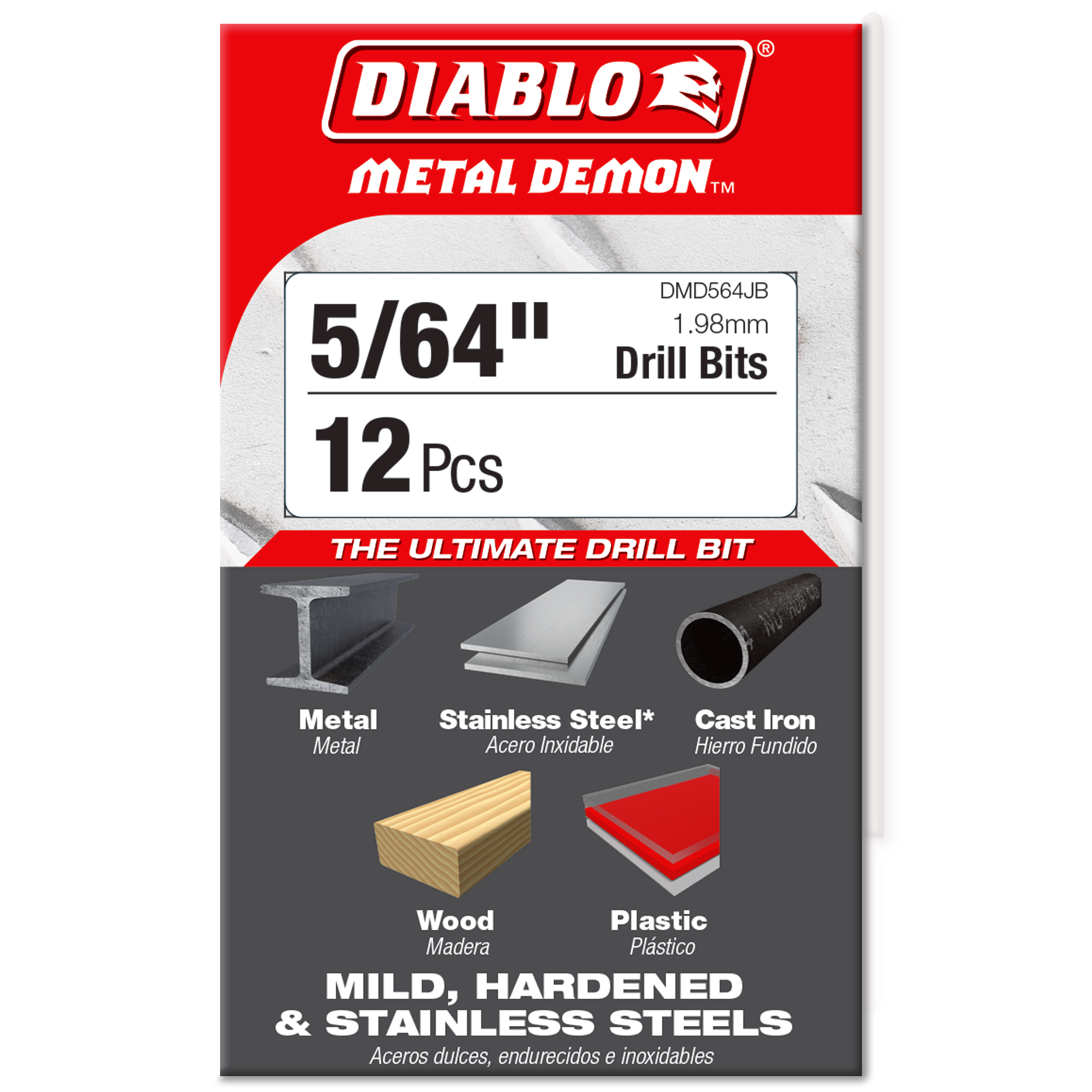 Diablo DMD564JB 5/64" Metal Demon™ Drill Bit for Mild, Hardened and Stainless Steels