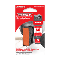 Diablo DFBBLOCMED03G 4" x 2-1/2" x 1" 60-Grit Flat Edge Sanding Sponges (3-Piece)