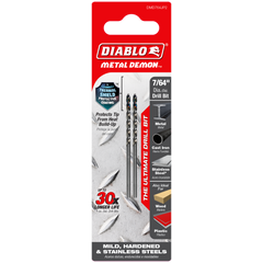 Diablo DMD764JP2 7/64" Metal Demon™ Drill Bits for Mild, Hardened and Stainless Steels (2-Pack)