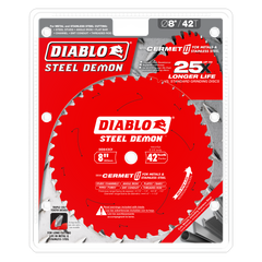 Diablo D0842CF 8" x 42-Teeth Steel Demon™ Cermet II Saw Blade for Thick Metal