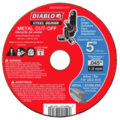 Diablo DBDS50045101F 5" Type 1 Steel Demon™ Metal Cut-Off Disc