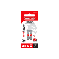 Diablo DSL8101P2 1" SL8-10 Slotted Drive Bits (2-Pack)