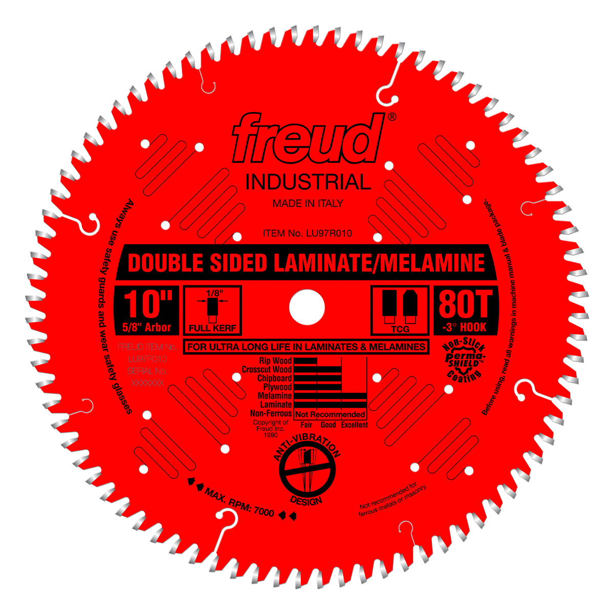 Freud LU97R010 10" Double Sided Laminate/Melamine Blade