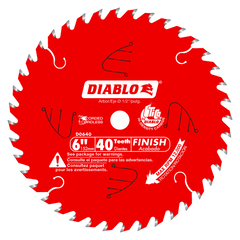 Diablo D0640X 6" x 40 Tooth Finish Saw Blade for Port-Cable Saw Boss