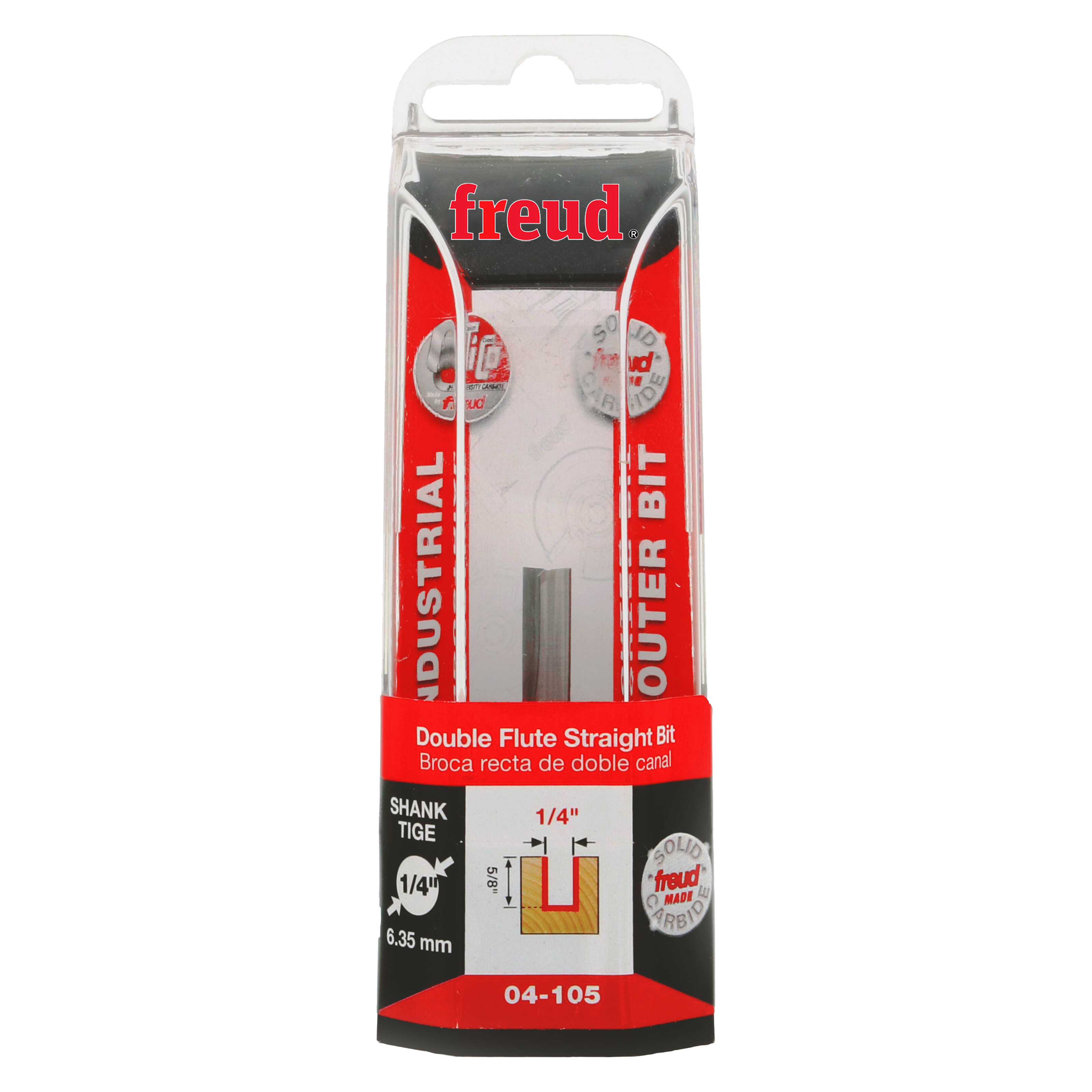 Freud 04-105 1/4" (Dia.) Double Flute Straight Bit
