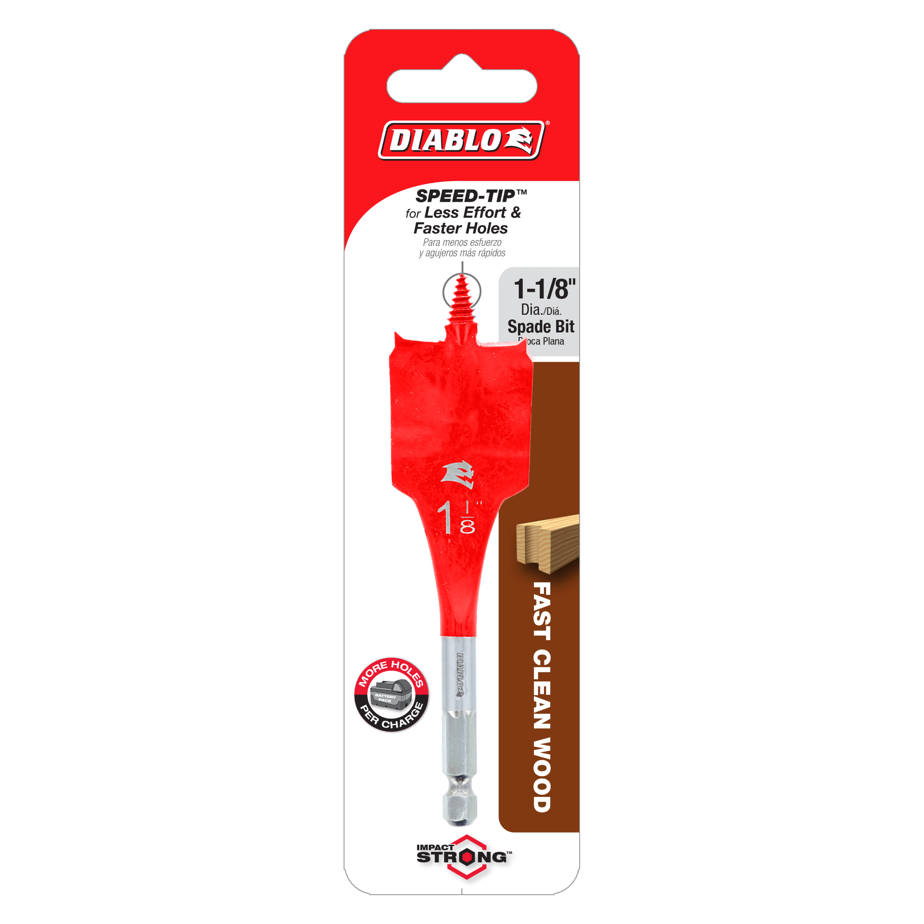 Diablo DSP1070 1-1/8" x 4" Spade Bit for Wood