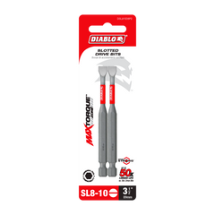 Diablo DSL81035P2 3-1/2" SL8-10 Slotted Drive Bits