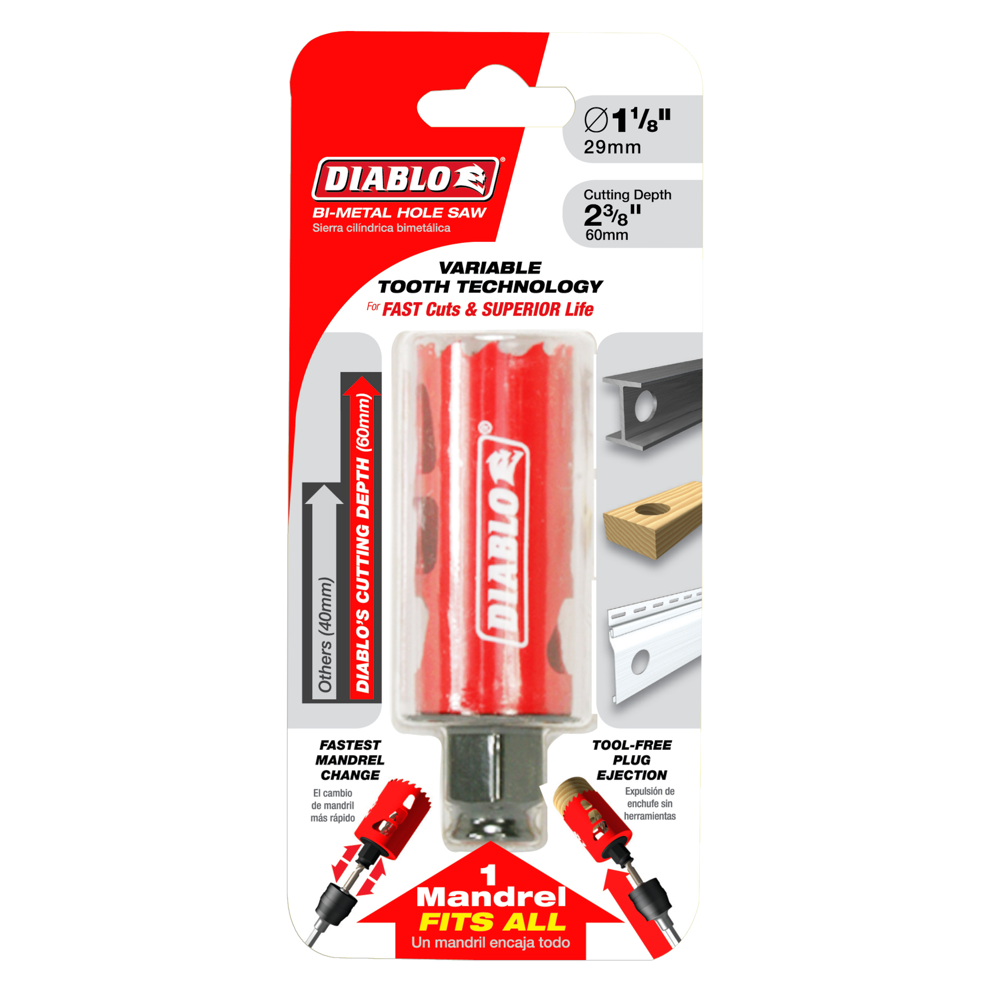 Diablo DHS1125 1-1/8" Bi-Metal Hole Saw