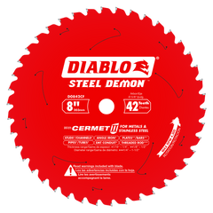 Diablo D0842CF 8" x 42-Teeth Steel Demon™ Cermet II Saw Blade for Thick Metal