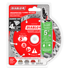 Diablo DMADST0500 5" Diamond Segmented Turbo Masonry Cut-Off Blade