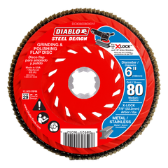 Diablo DCX060080X01F 6" 80-Grit X-LOCK Steel Demon™ Flap Disc for Metal