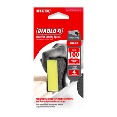 Diablo DFBLBLOFIN04G 5" x 3" x 1" 100-Grit Large Flat Edge Sanding Sponges (4-Pack)