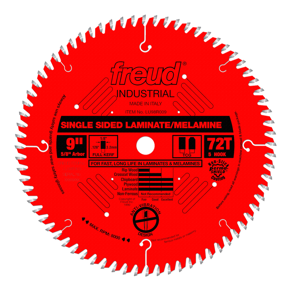 Freud LU98R009 9" Single Sided Laminate/Melamine Blade