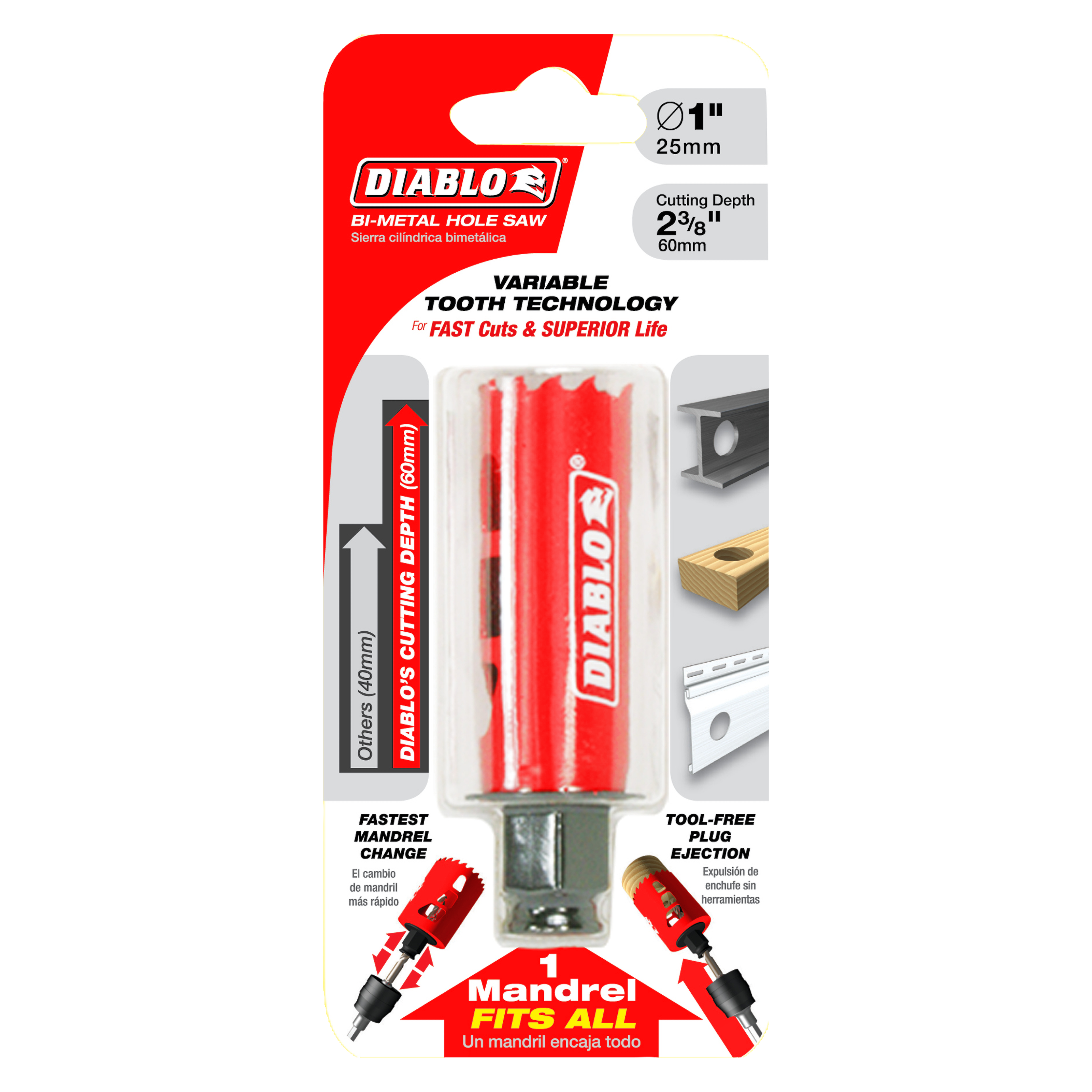 Diablo DHS1000 1" Bi-Metal Hole Saw
