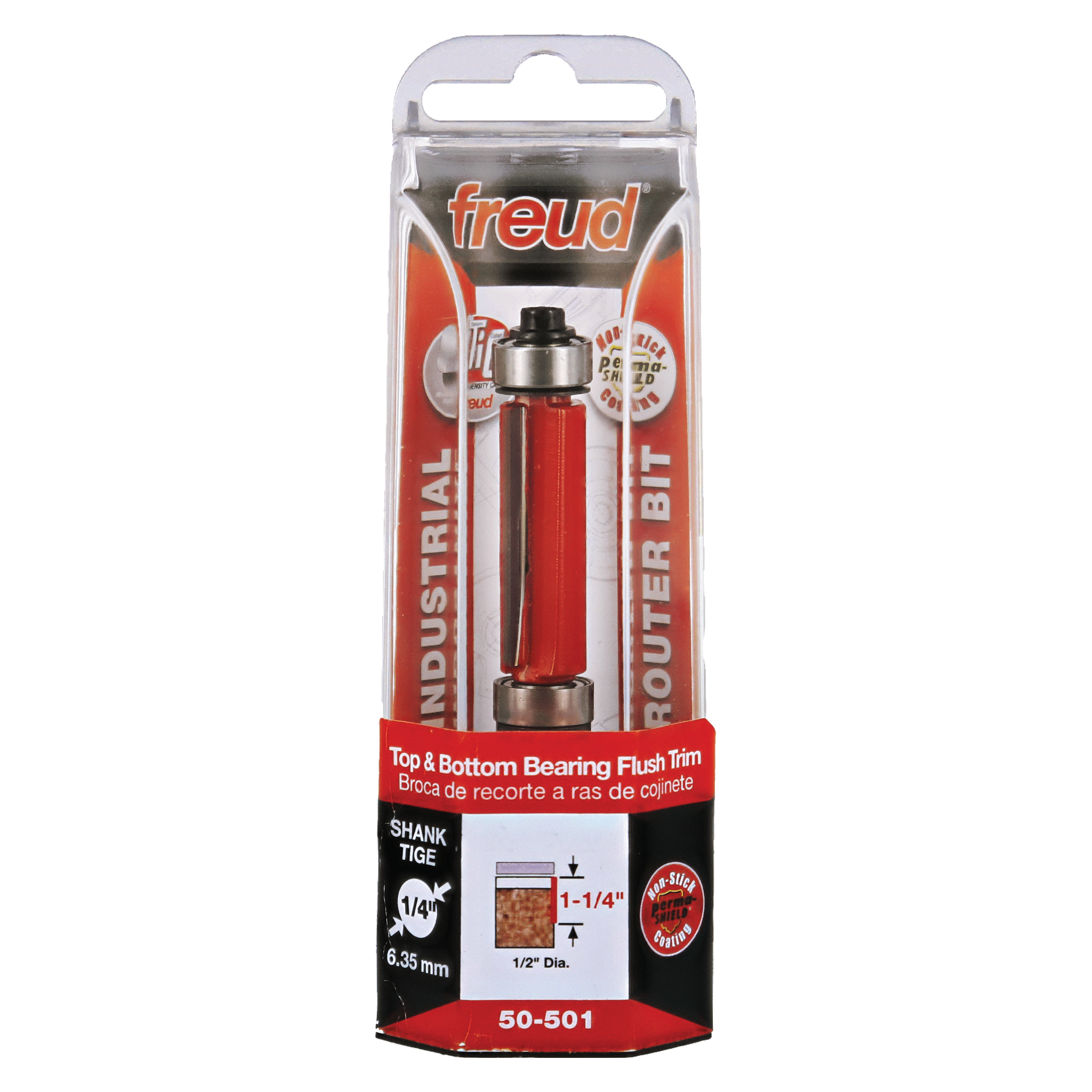 Freud 50-501 1/2" (Dia.) Top & Bottom Bearing Flush Trim Bit