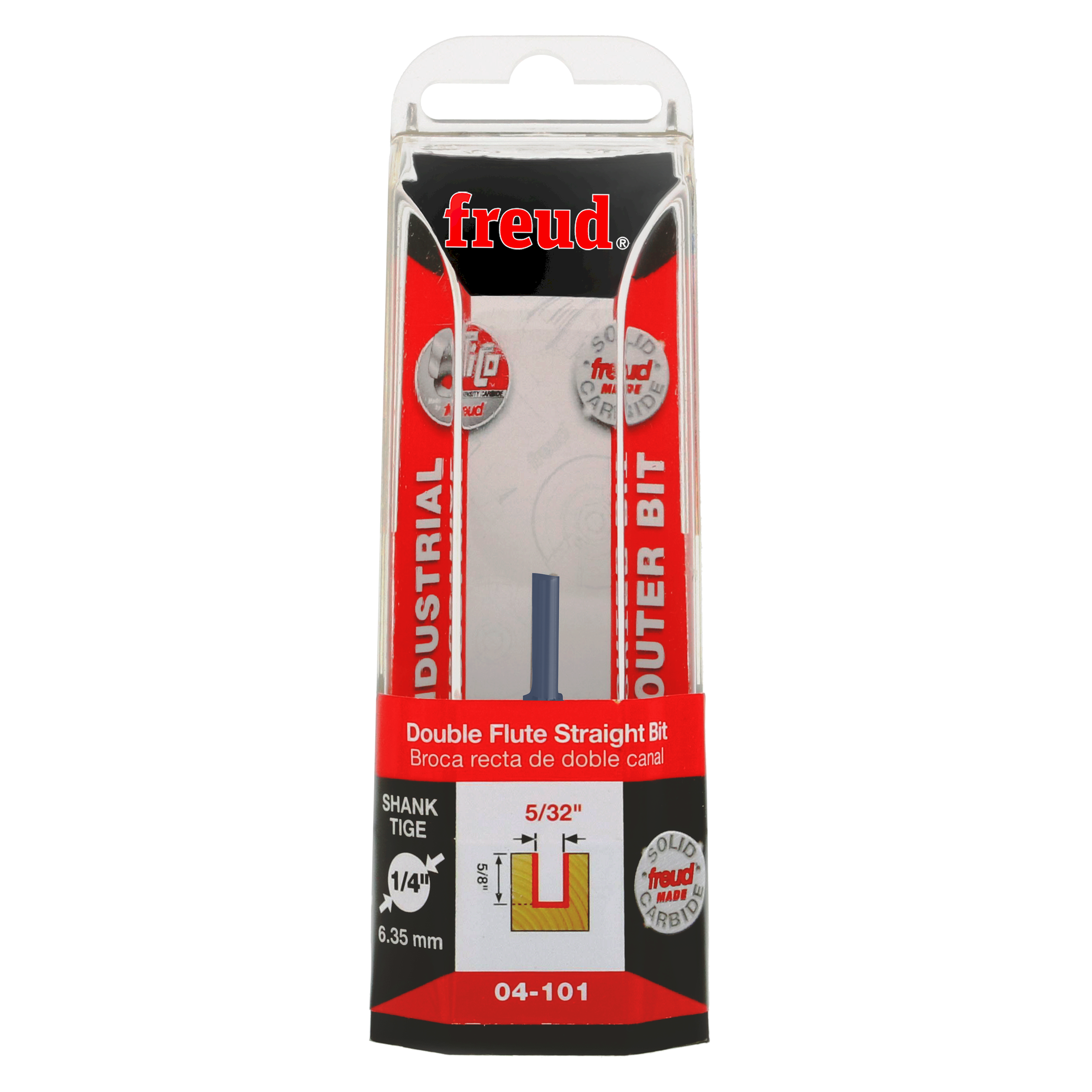 Freud 04-101 5/32" (Dia.) Double Flute Straight Bit