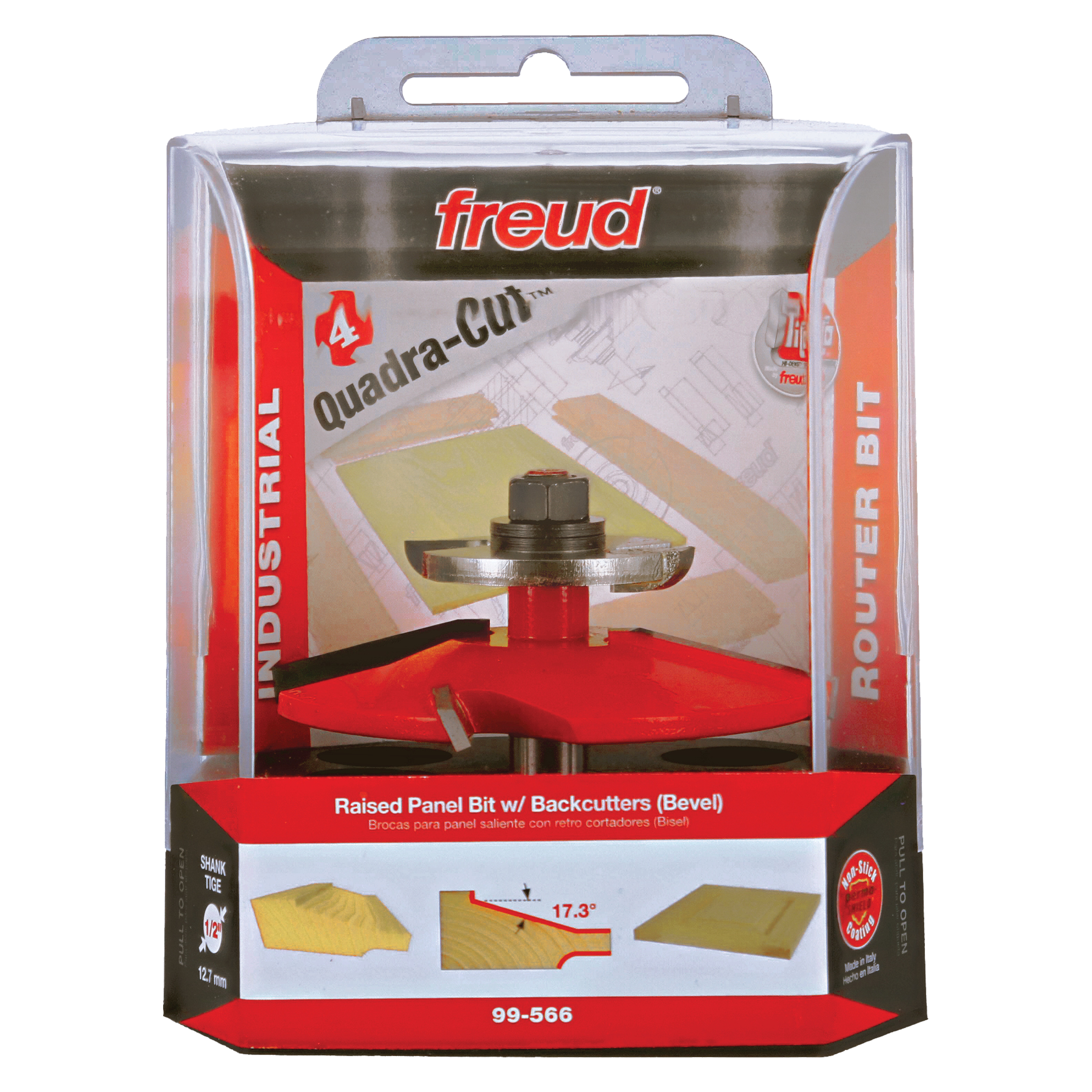 Freud 99-566 3-1/2" (Dia.) Raised Panel Bit w/Backcutters (Quadra-Cut)
