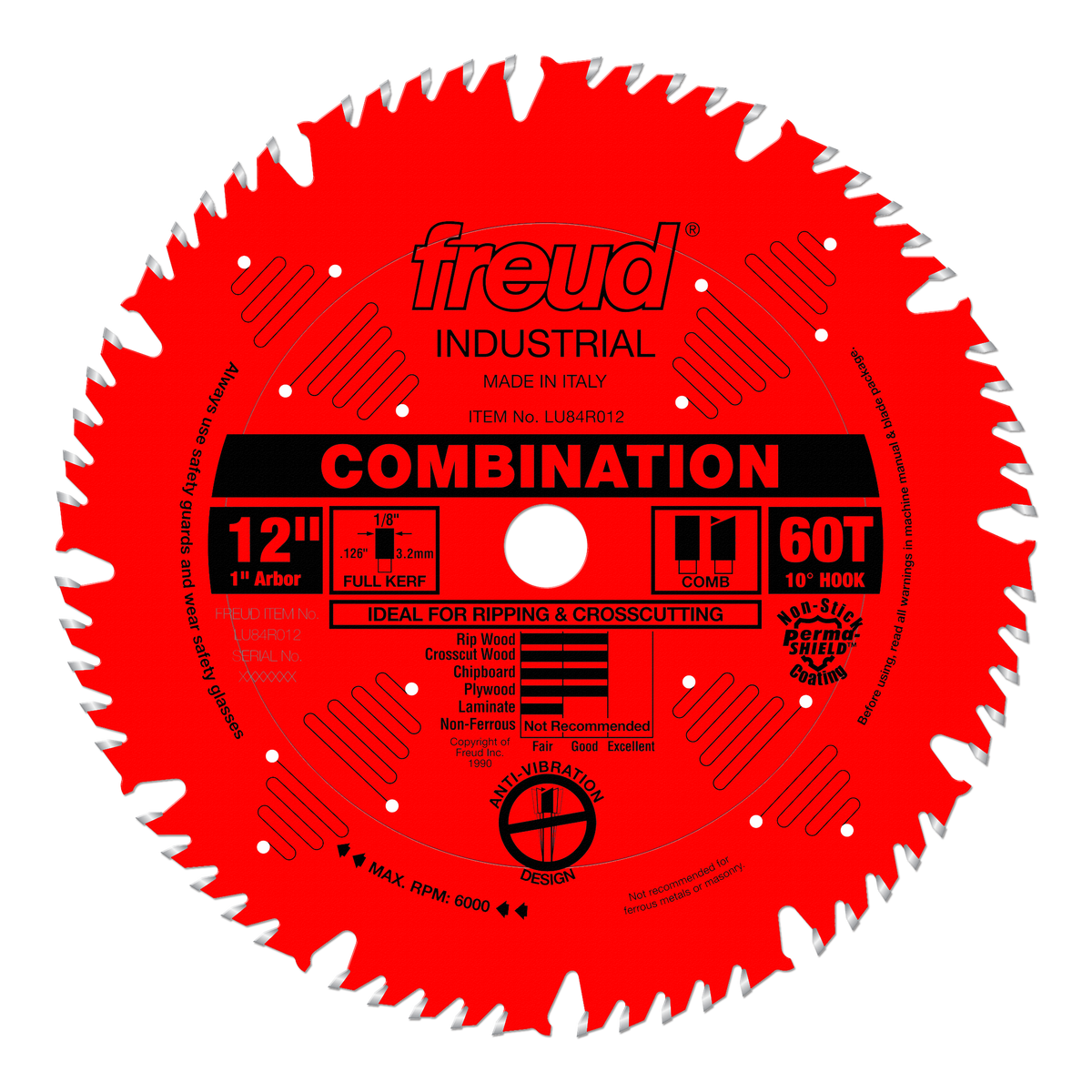 Freud LU84R012 12" Combination Blade