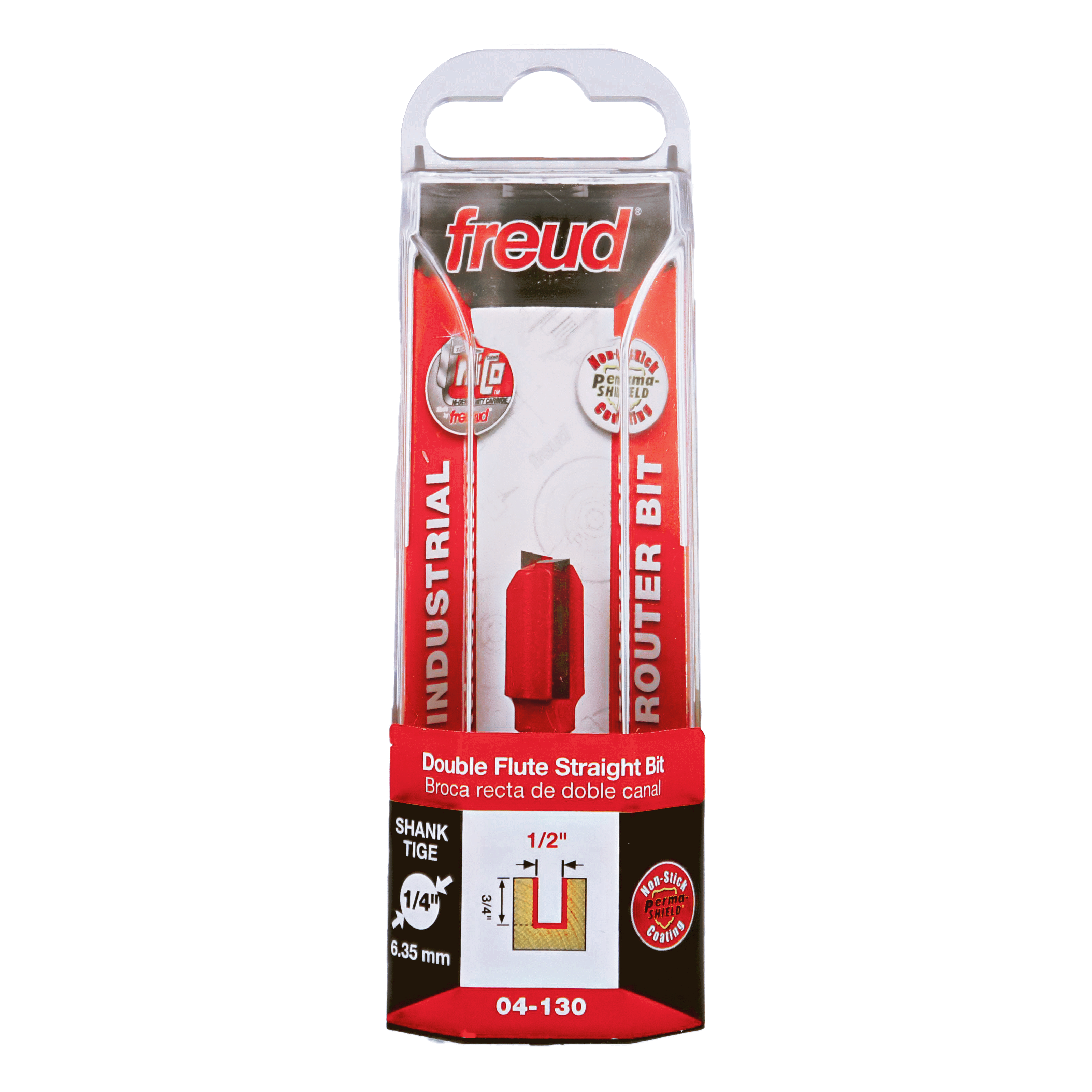 Freud 04-130 1/2" (Dia.) Double Flute Straight Bit