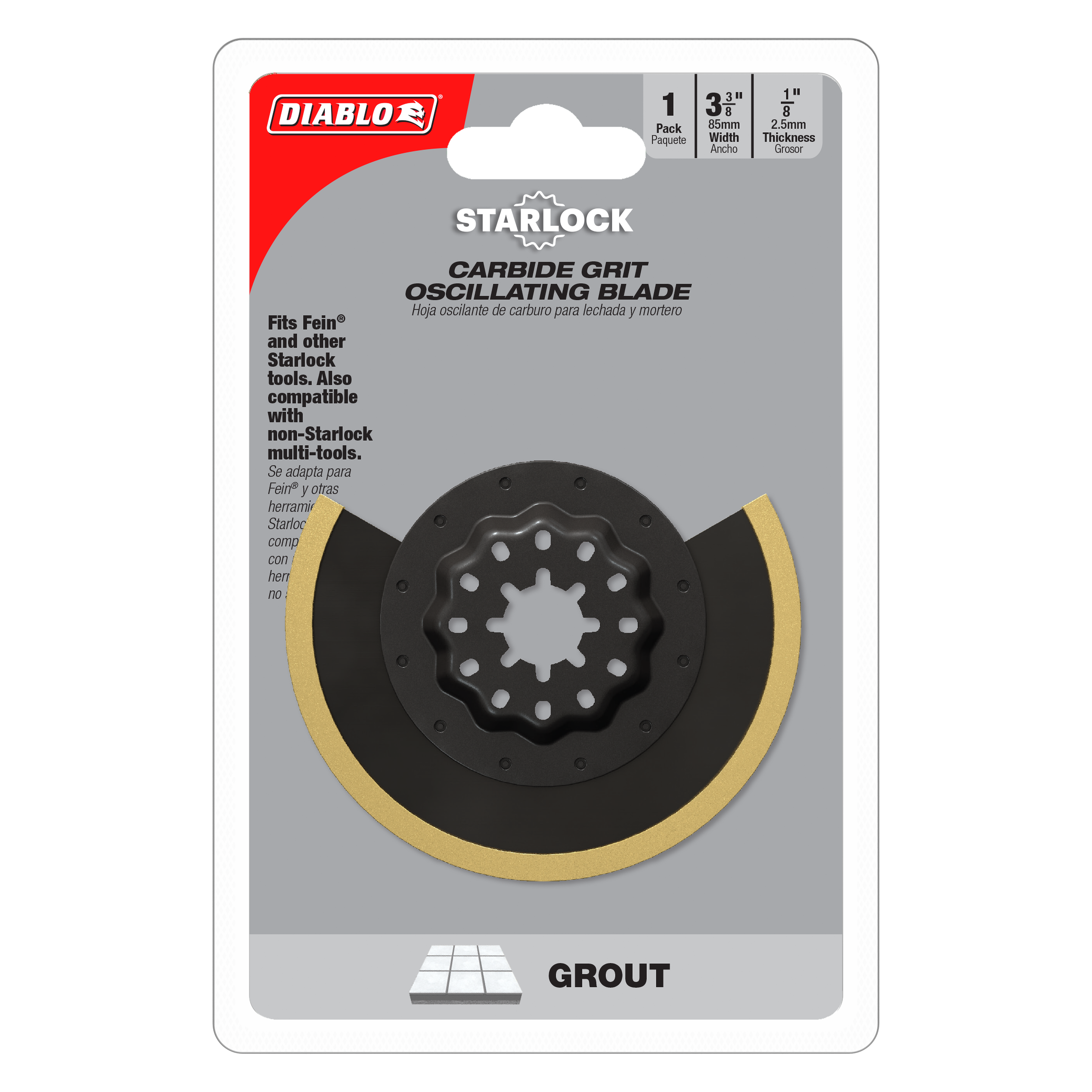 Diablo DOS3375RCGX 3-3/8" Starlock Carbide Grit Oscillating Blade for Grout