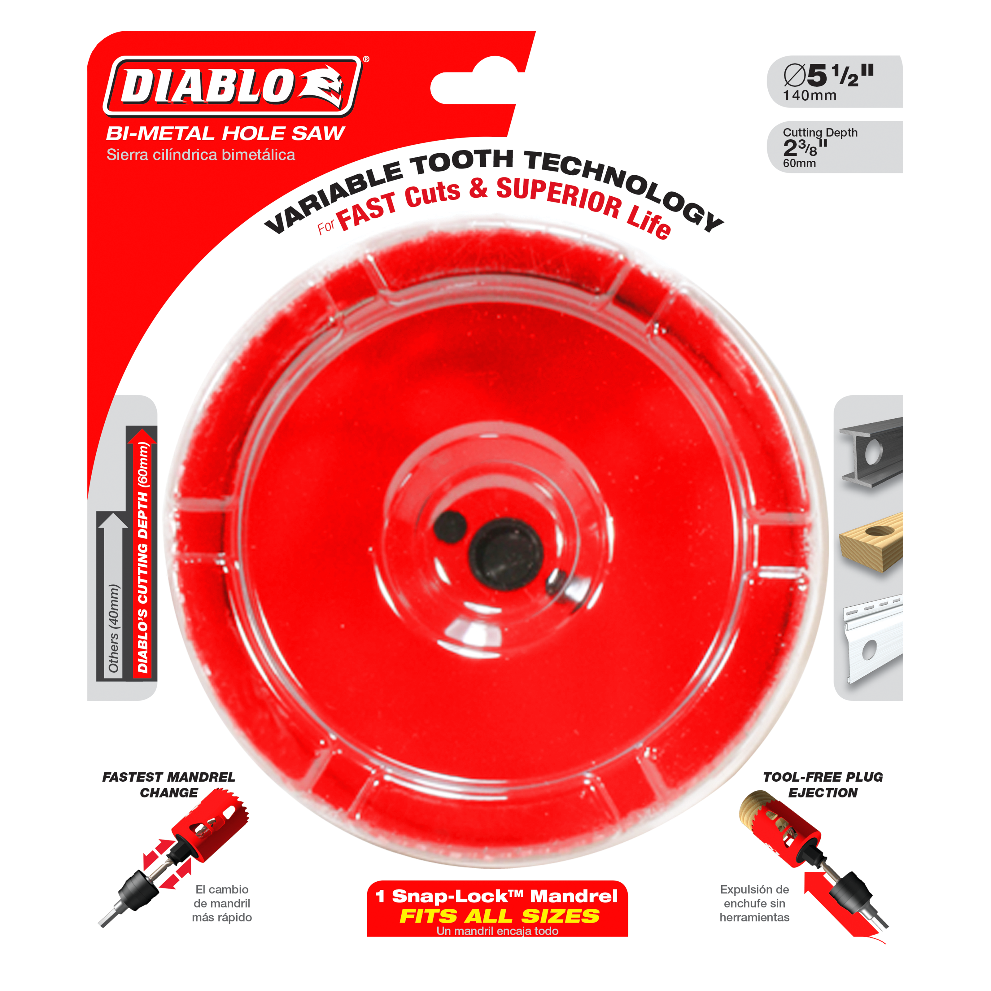 Diablo DHS5500 5-1/2" Bi-Metal Hole Saw