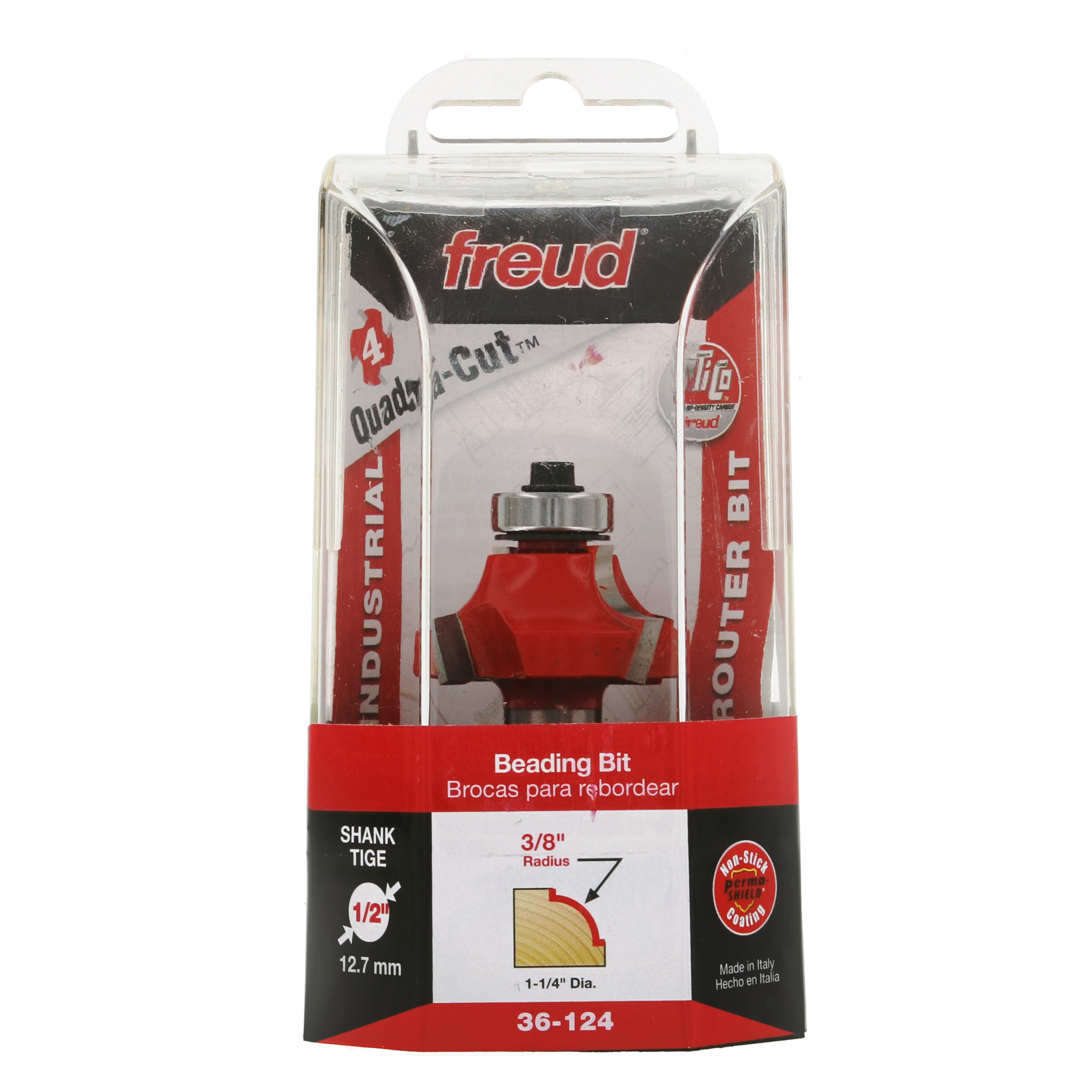 Freud 36-124 3/8" Radius Beading Bit (Quadra-Cut)