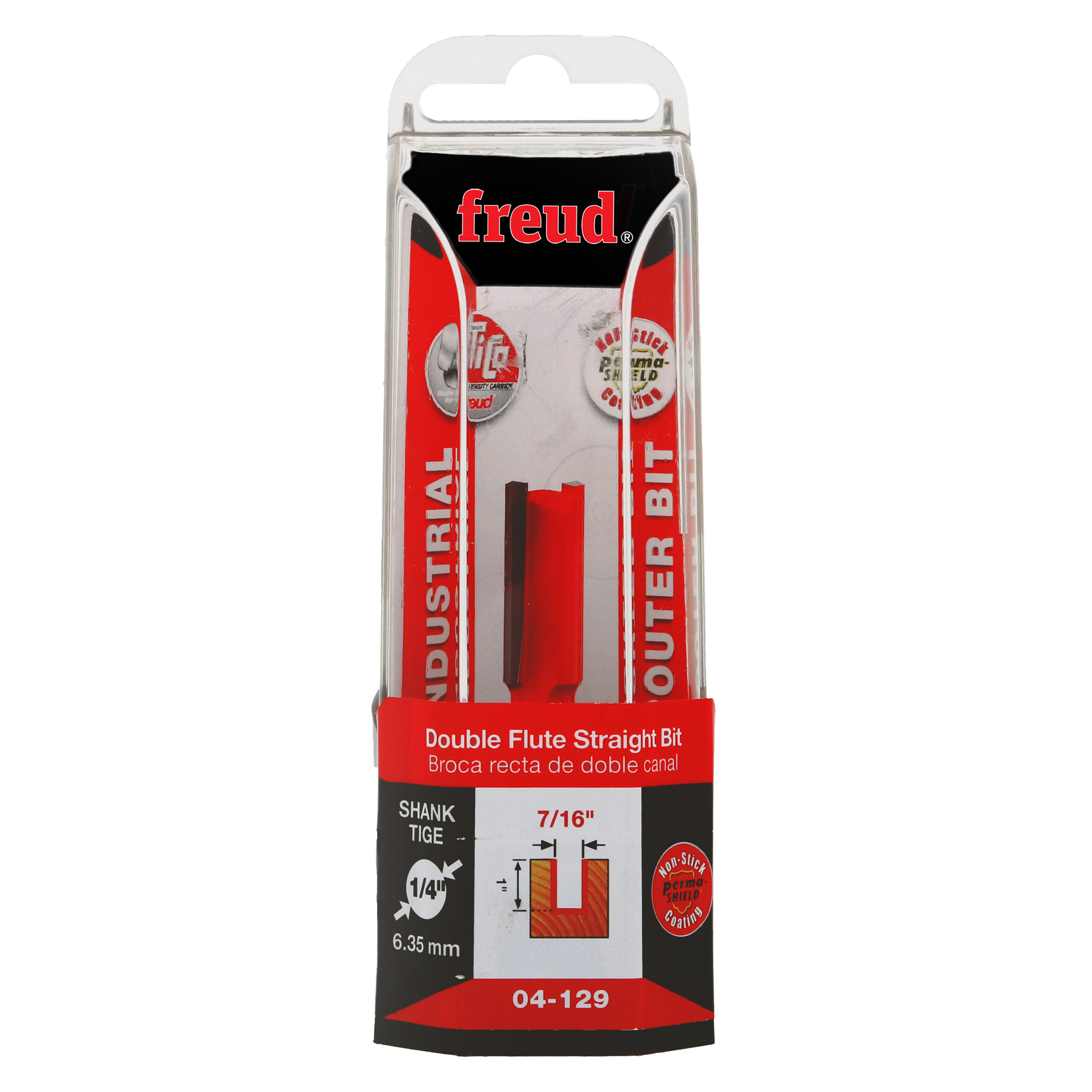 Freud 04-129 7/16" (Dia.) Double Flute Straight Bit
