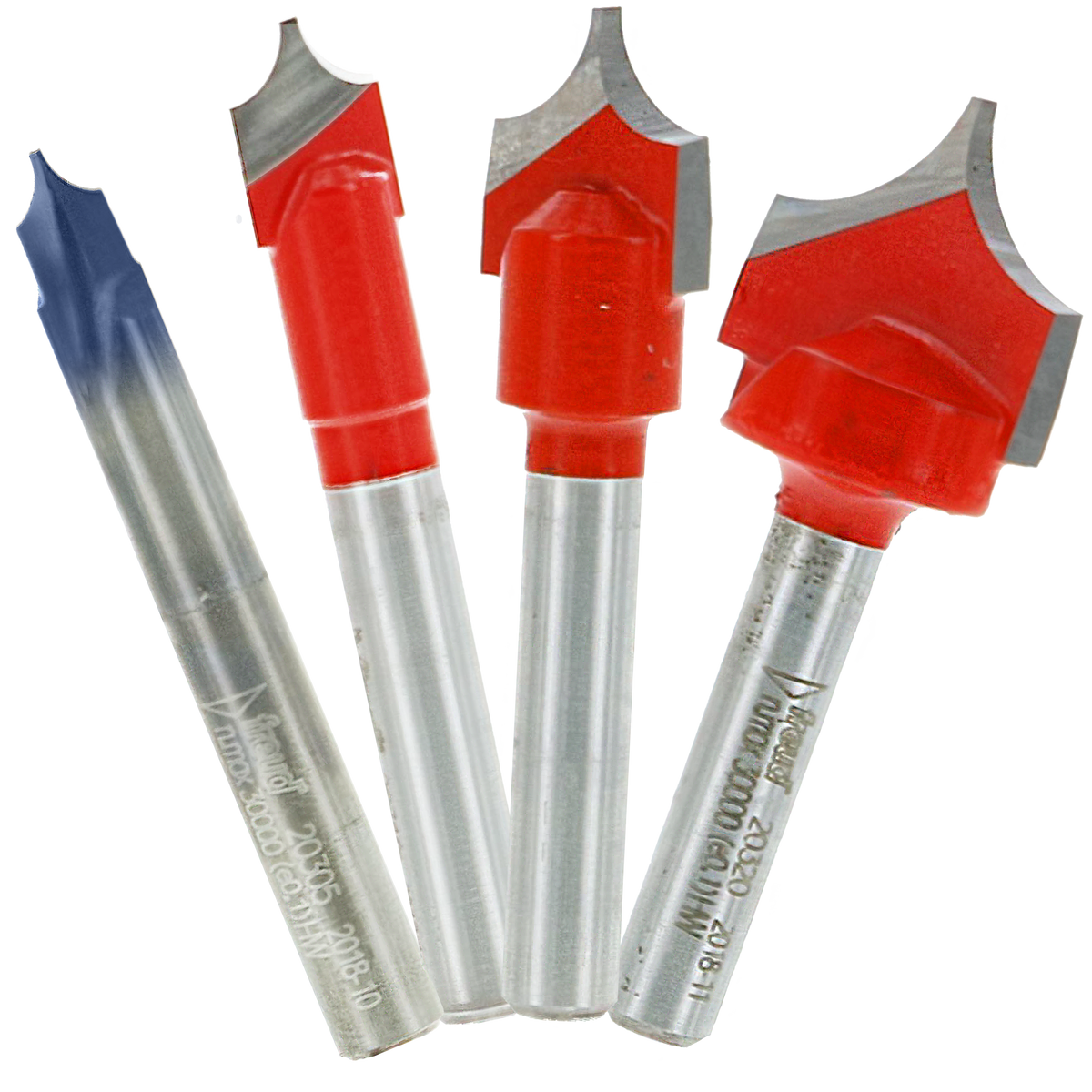 Freud 87-115 4 Piece Radius "V" Groove Bit Set