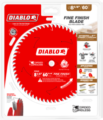 Diablo D0860X 8-1/4" x 60-Teeth Fine Finish Saw Blade for Wood